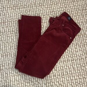 The Stevie: Slim Straight AG burgundy cords